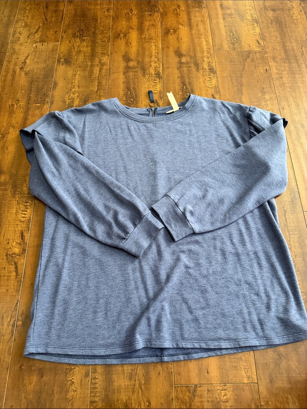 Matilda Jane Men's Long Sleeve Crewneck in Heather Blue